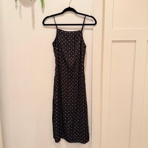American Eagle Outfitters Black Mini Floral Sundress Tie Back Midi Dress Size XS